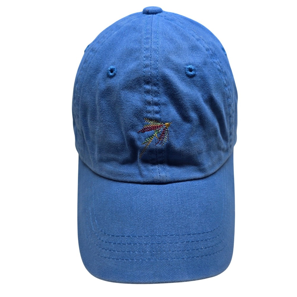 Orvis Signature Collection Fly Fishing Hat Blue Cotton Strapback Dad Cap OSFA